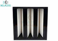 Filter ABS V Bank, Filter Udara Lipit HEPA Sistem HVAC Dengan Bingkai Plastik
