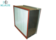 Glassfiber Media Filter HEPA Suhu Tinggi Dengan SUS Frame Aluminium Separator
