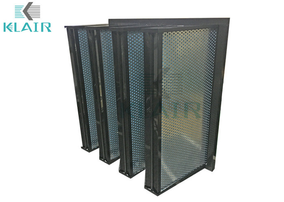 Karbon Aktif Granule V Bank Compact Air Filter Plastic / Rangka Baja Galvanis