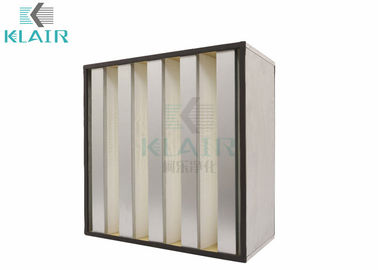 Aliran Udara Tinggi Filter Udara HVAC Konvensional Dengan Bingkai Besi Galvanis